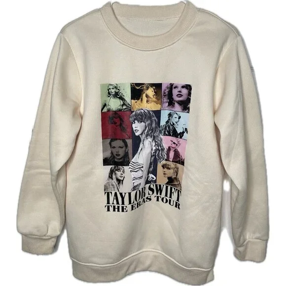 Taylor Swift Women’s The Era's Your Graphic Sweatshirt in Cream, Size M - Picture 1 of 8